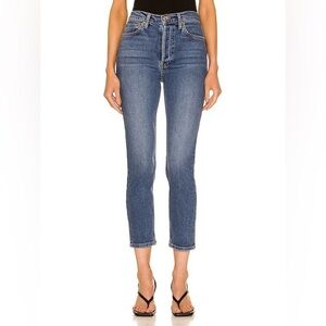 RE/DONE Originals 90s High Rise Ankle Crop in Mid 70s Blue sz 25